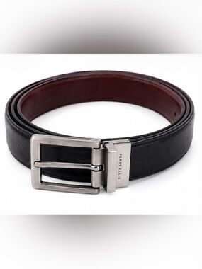 Perry Ellis Reversible Belt in Black and Dark Brown The black side is scuffed